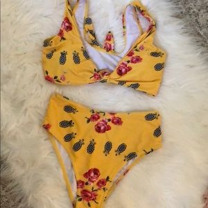Zaful Swim - Zaful yellow flower bikini Zaful Swim - Zaful yellow flower bikini